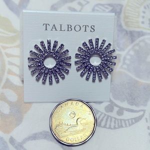 Talbots silver starburst earrings